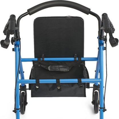 Folding Lightweight Steel Rollator with Seat