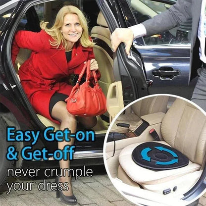 Rotating Seat Cushion - 360 Rotating Seat Cushion Pivot Disc Pad for Elderly, Swivel Car Seat Chair Assist to Turning Easily from Car to Wheelchair