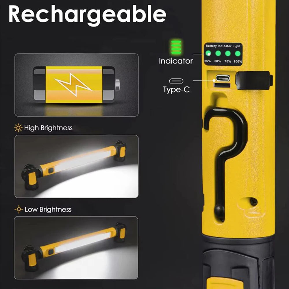 Rechargeable LED Work Light with Magnetic Base
