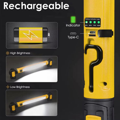 Rechargeable LED Work Light with Magnetic Base