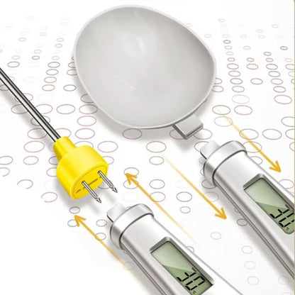 2-in-1 Digital Mini Spoon Scale & Food Thermometer