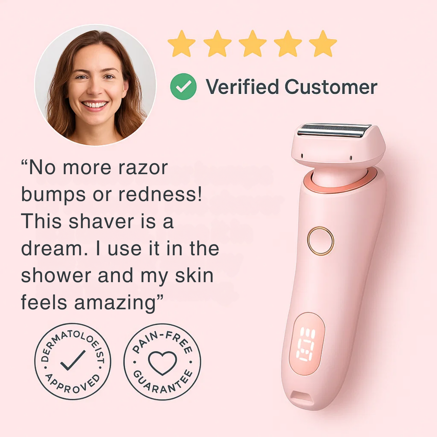 Women Pubic Shaver | Gentle Electric Razor for Sensitive Skin | Precise Trimming for Smooth Skin