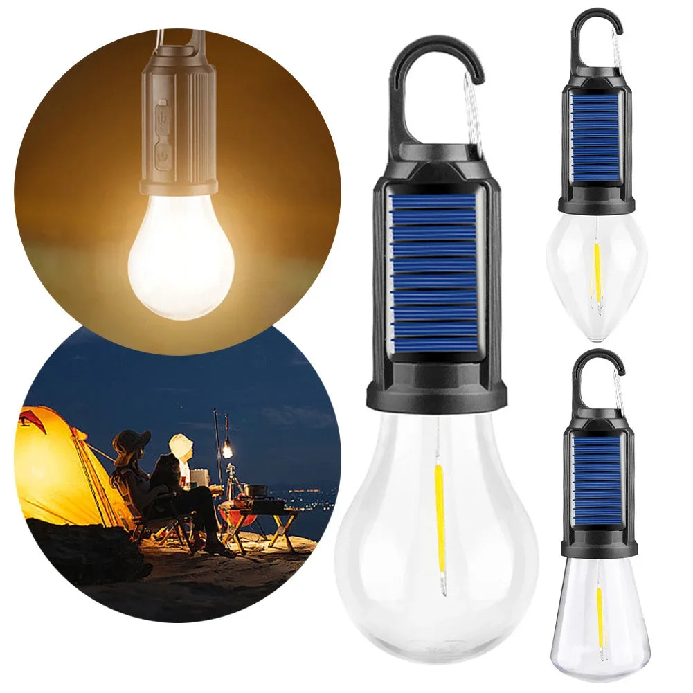 Solar Rechargeable Hooked Camping Light
