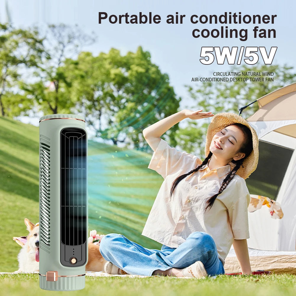 Bladeless Portable Air Conditioner Tower Fan