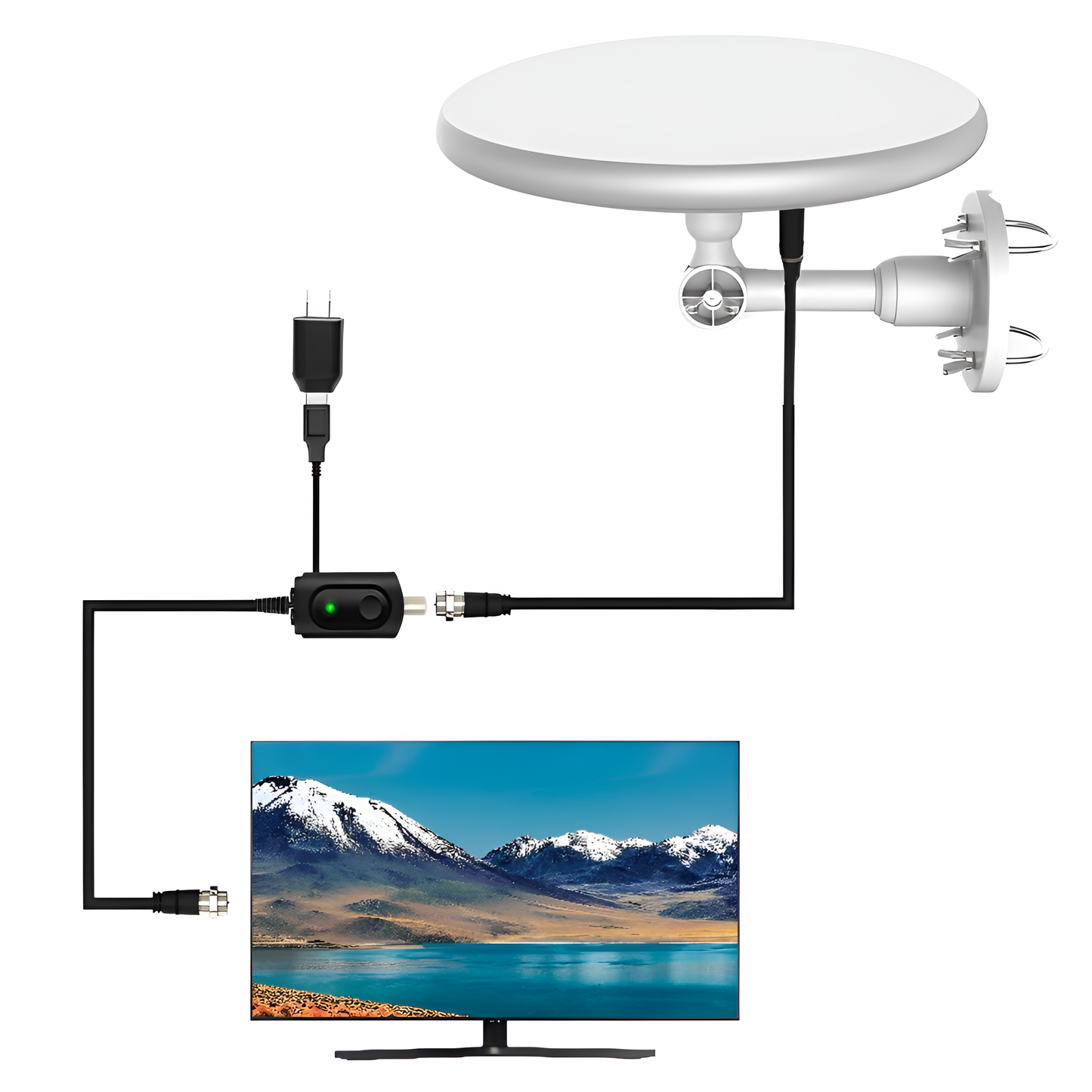2025 Long Range Digital Outdoor HD TV Antenna Free HD Channels