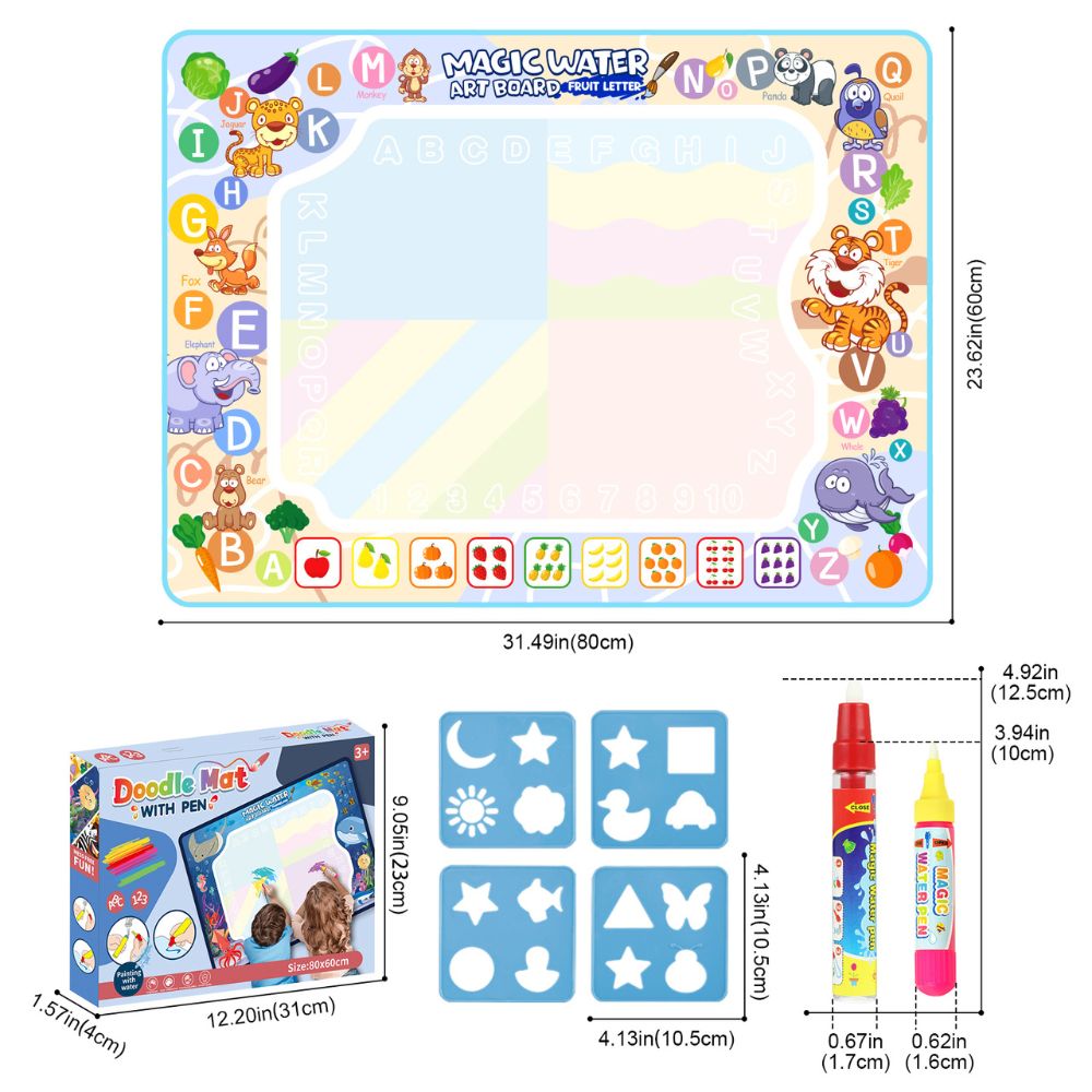 Magic Reusable Doodle Mat - No Mess Coloring Board for Kids