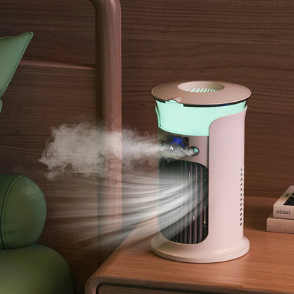 Mini Portable Air Conditioner with LED Light and Humidifier