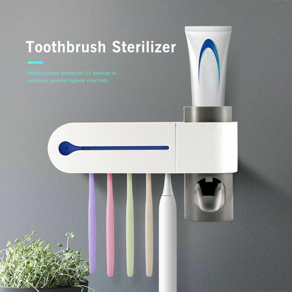 UV Light Toothbrush Sterilizer & ToothPaste Dispenser