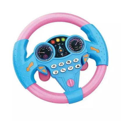 Kid's Electric Simulation Steering Wheel Suction Attachment