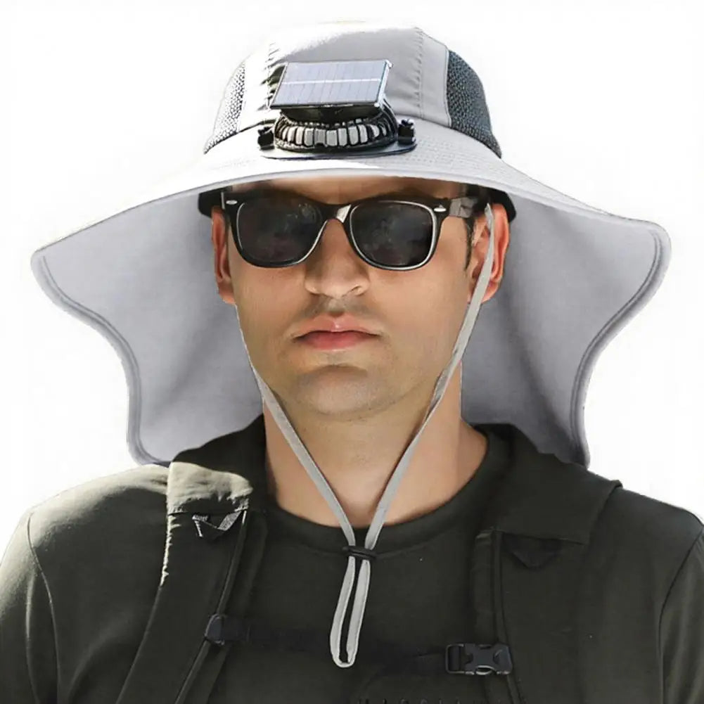 Solar Fan Hat with Wide Brim UV Protection