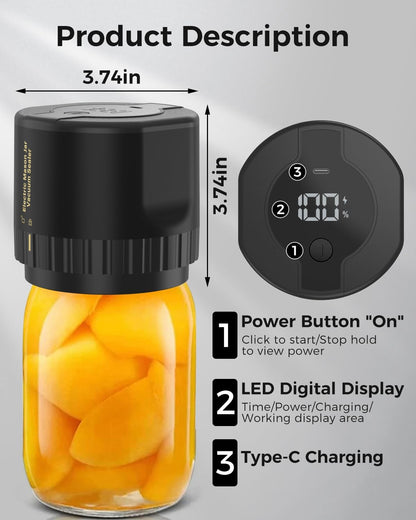 Mason Jar Electric Vacuum Sealer Kit