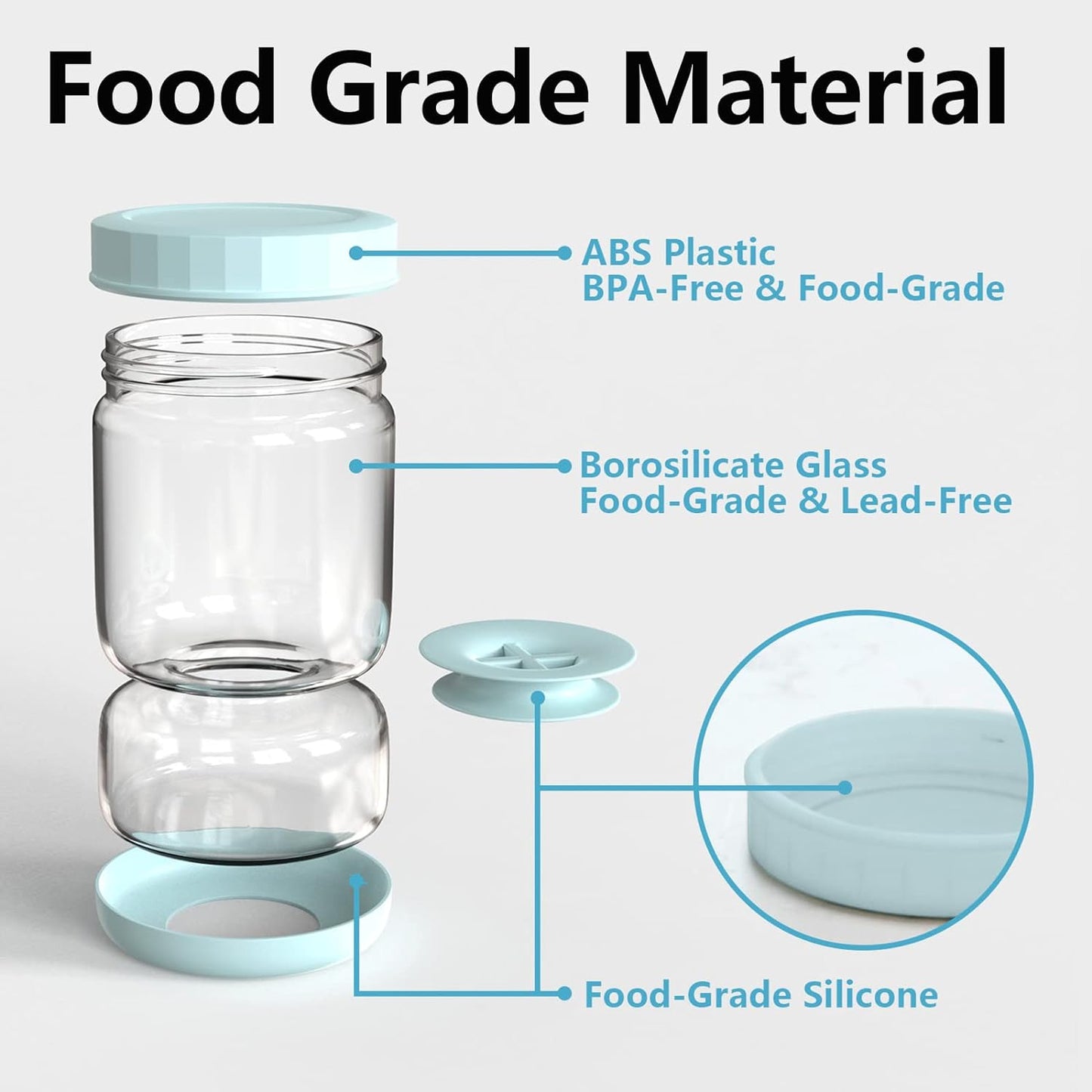 Glass Pickle Separator Jar