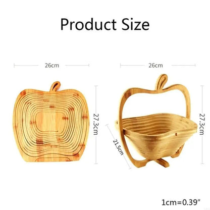 Bamboo Folding Fruit Basket & Cutting Board