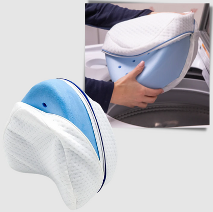 Orthopedic knee and leg pillow with memory foam