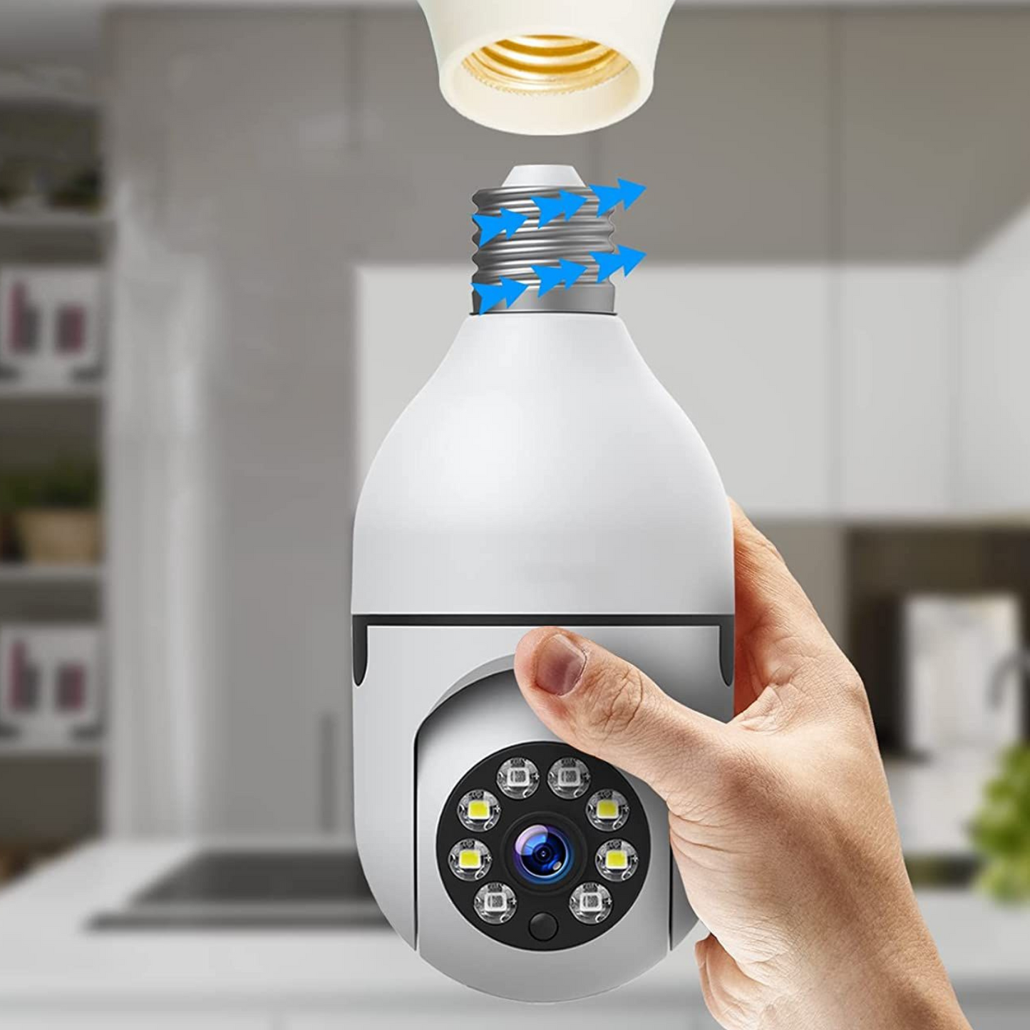 Wireless Indoor /  Outdoor Smart HD Light Bulb Security Camera