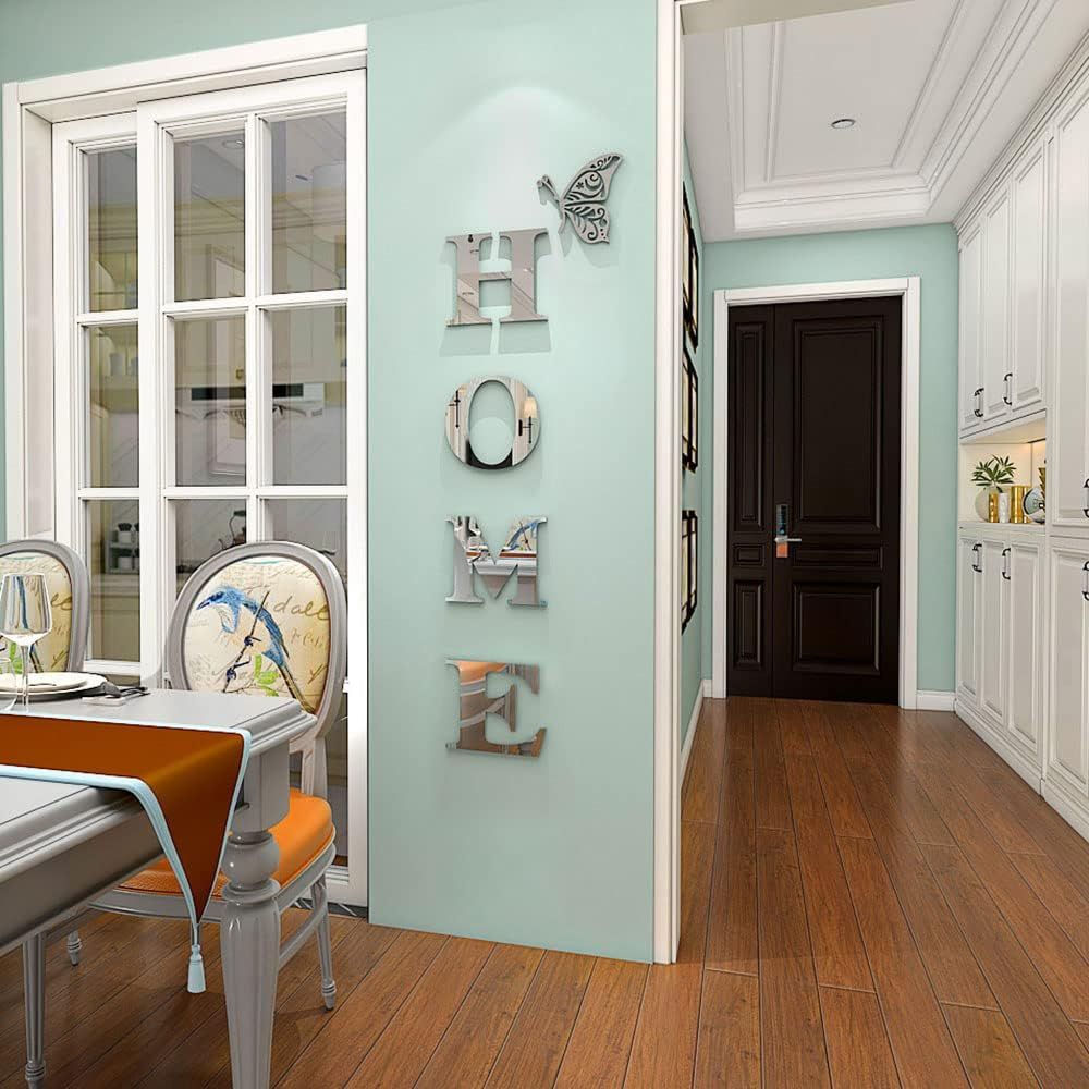 Home Entrance 3D Mirror Wall Sticker Decor