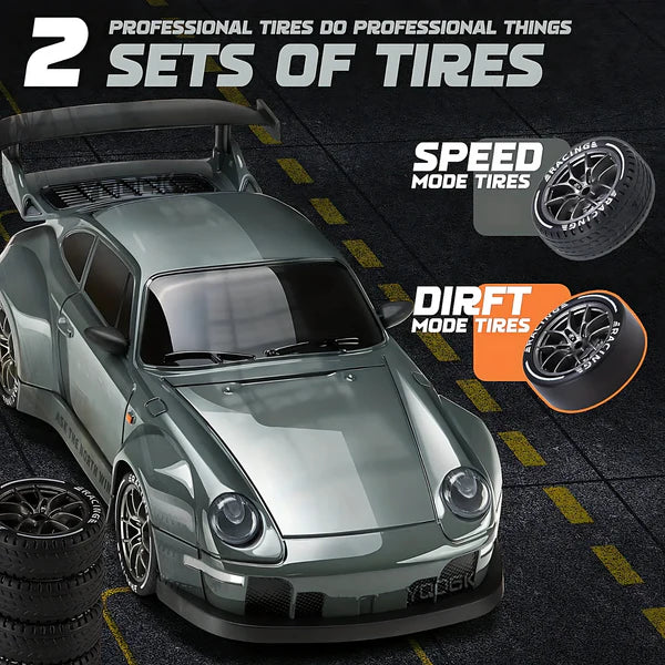 Retro Drift Master – 4WD RC Car with LED Lights