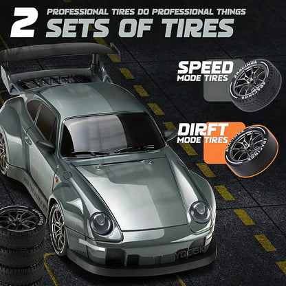 Retro Drift Master – 4WD RC Car with LED Lights