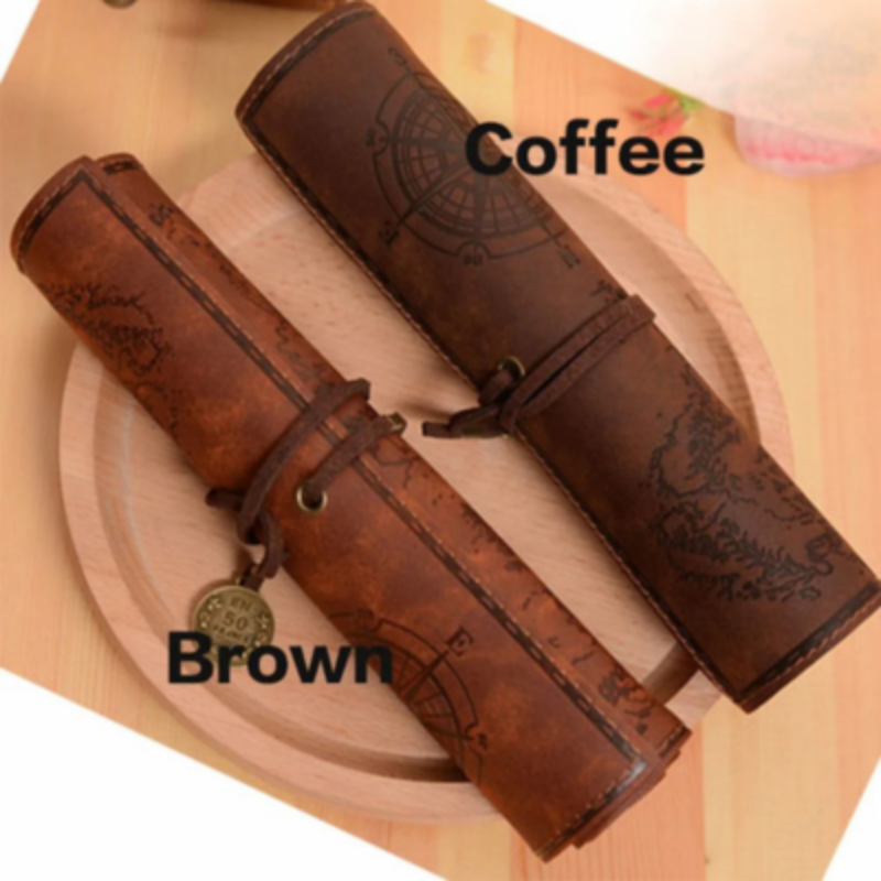 Vintage Leather Pencil Case