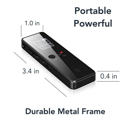Professional Digital Voice Recorder | Audio Sound Recorder | Auto Saving Files with Built-in Speaker