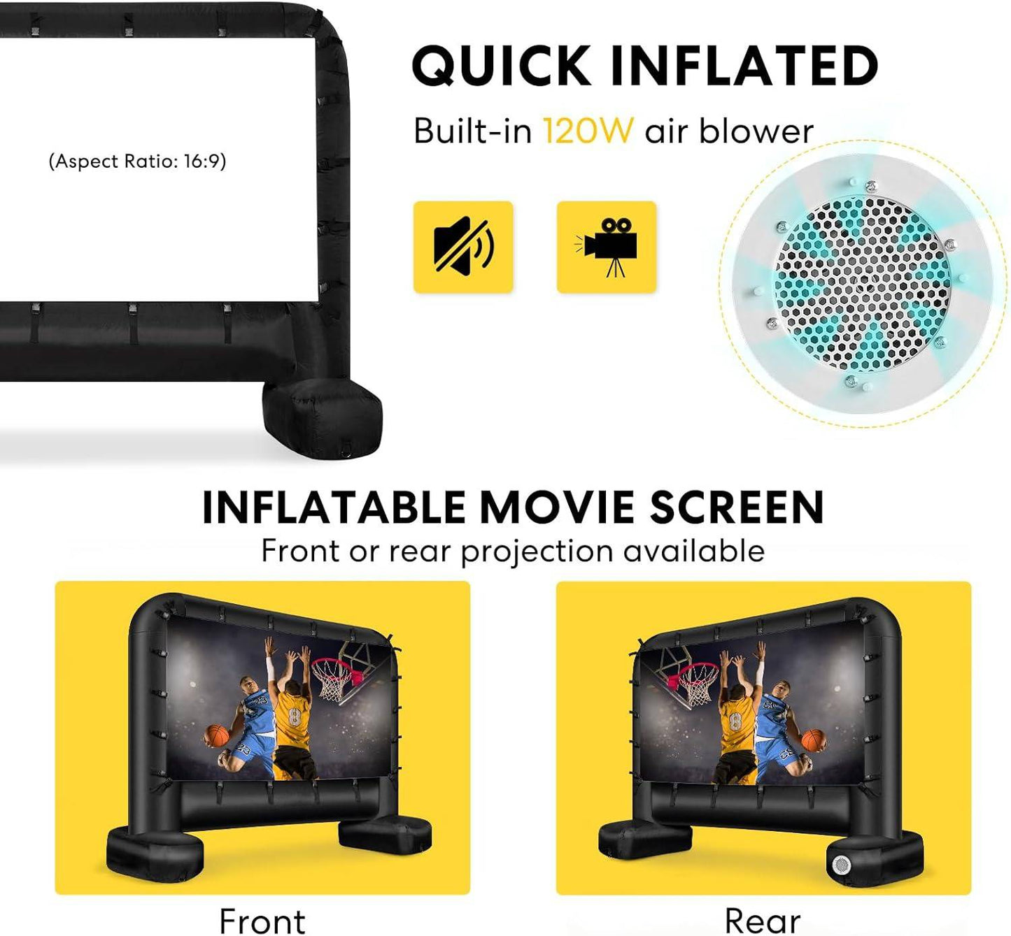 Outdoor Movie Screen And Projector