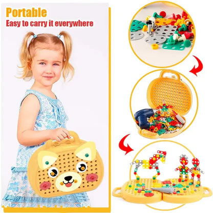 Children Electric Drill Puzzle Toolbox