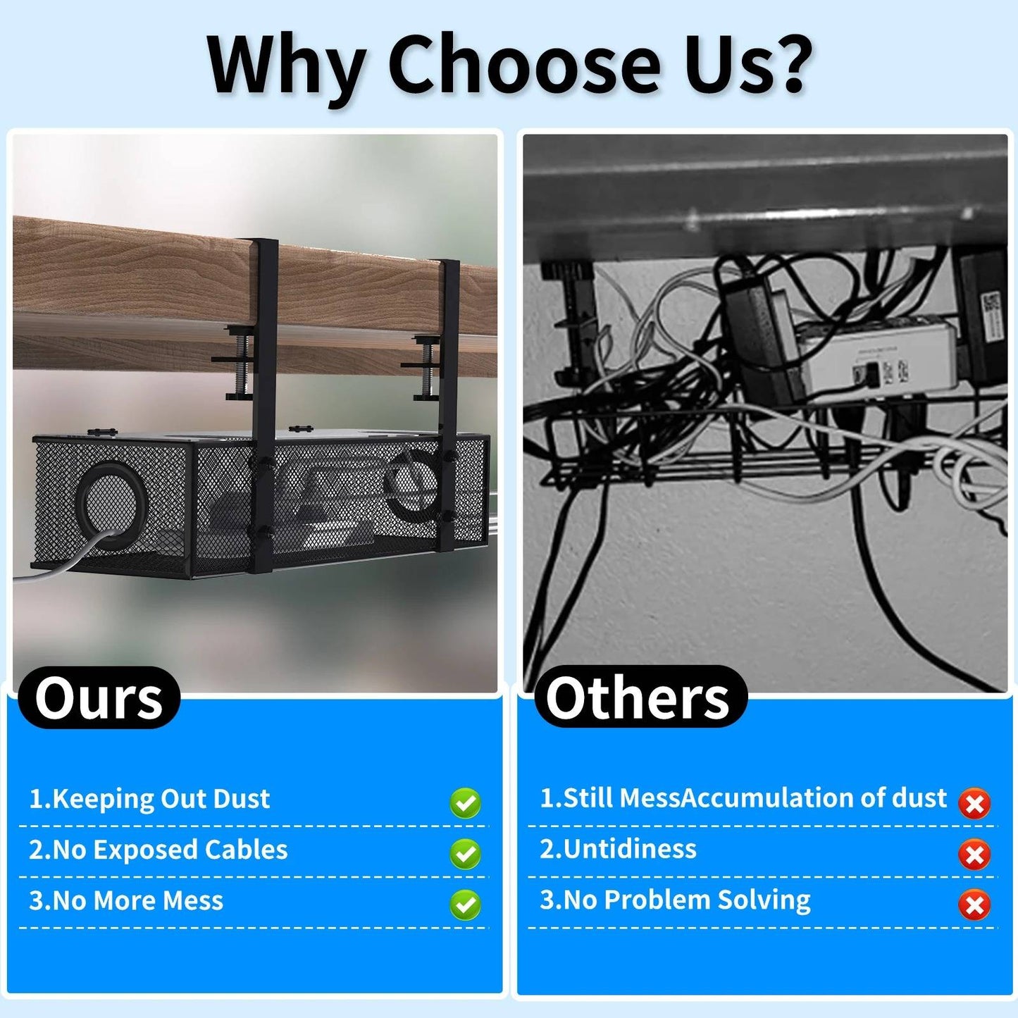 Cable Management for Desk