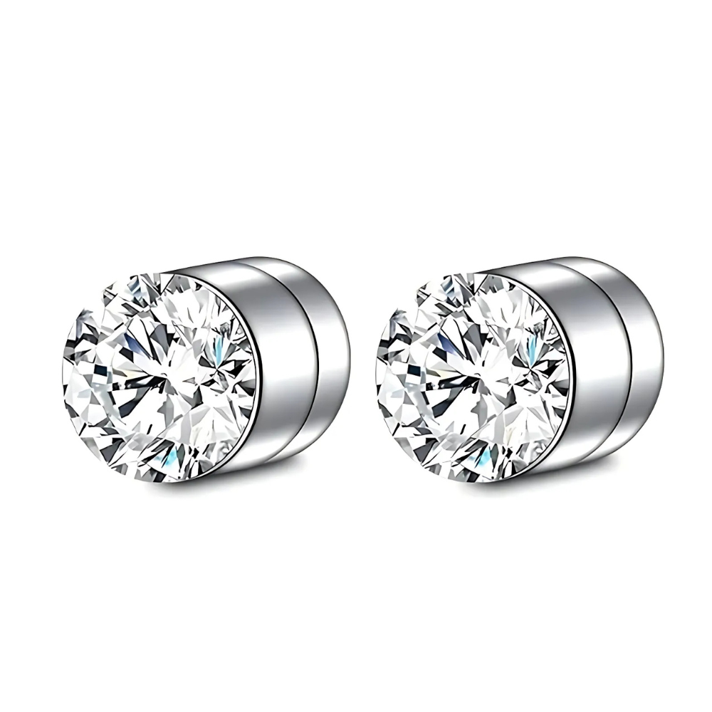 Premium Unisex Magnetic Crystal Design Stud Earrings