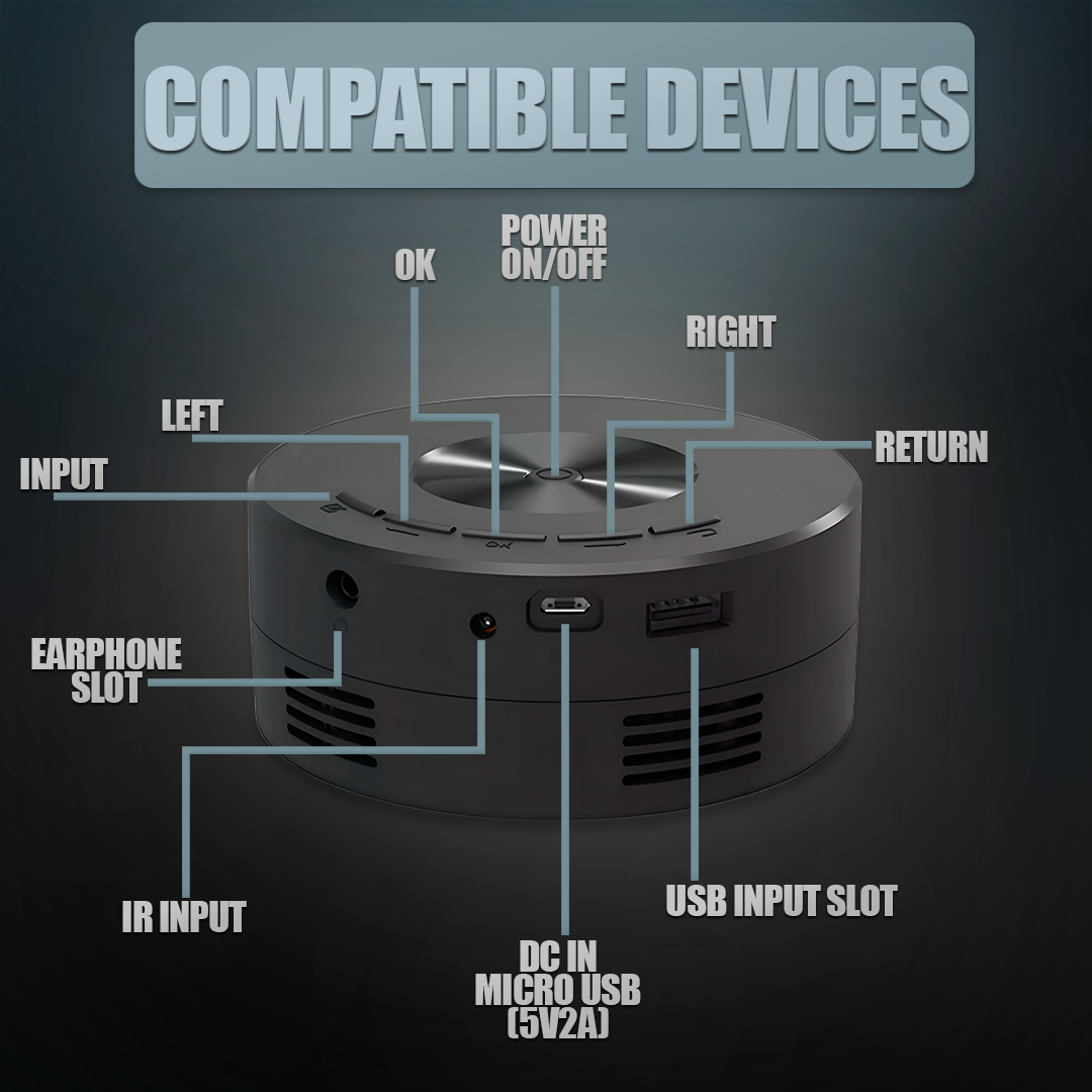 Mini Portable Projector – Ultra HD