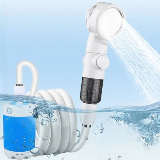 Portable USB Rechargeable Water Pump Shower Head