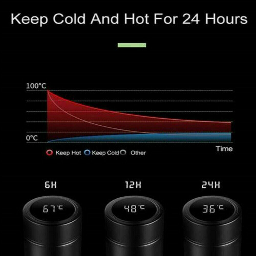 LED Temperature Display Thermos Bottle