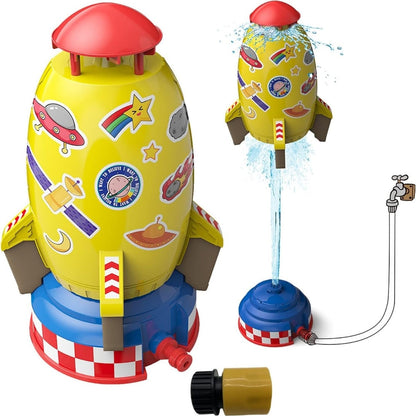 Kids Flying Rocket Water Sprinkler Toy for Outdoor Play
