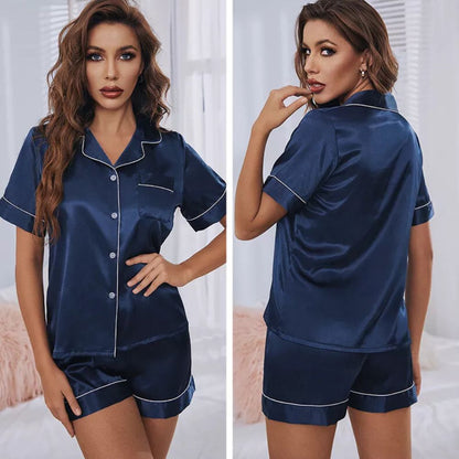 Luxurious Silky Satin Pajama Set