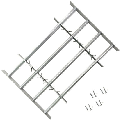 Adjustable safety grille for windows with 3 crossbars 700-1050 mm