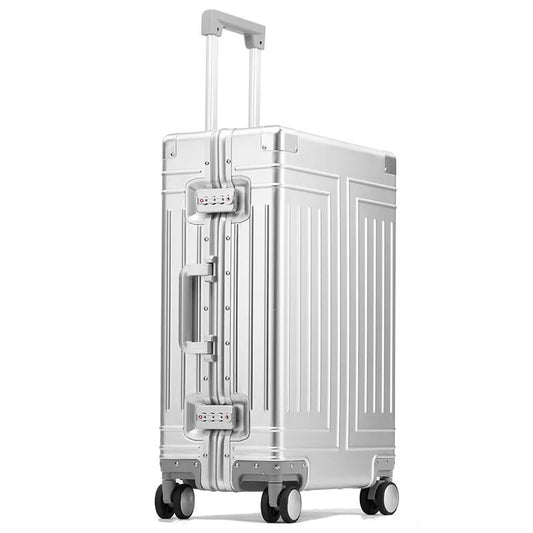 Magnesium Alloy Travel Case - Sturdy 24-Inch Wheeled Luggage For Your Travels