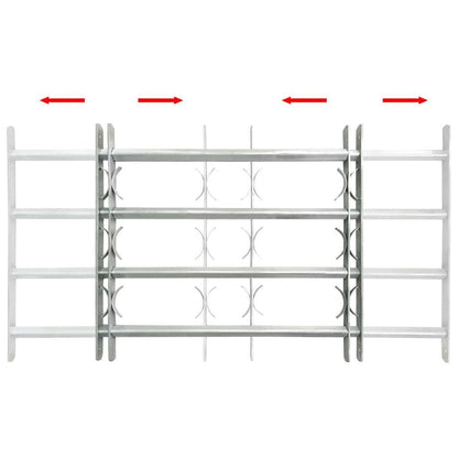 Adjustable safety grille for windows with 3 crossbars 700-1050 mm