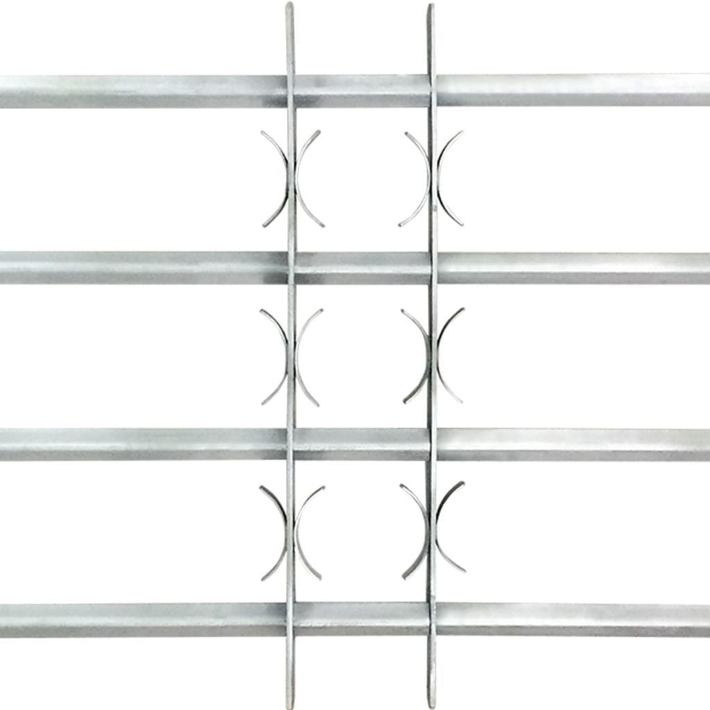 Adjustable safety grille for windows with 3 crossbars 700-1050 mm