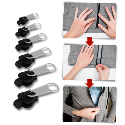 Clip-on slider to replace zippers