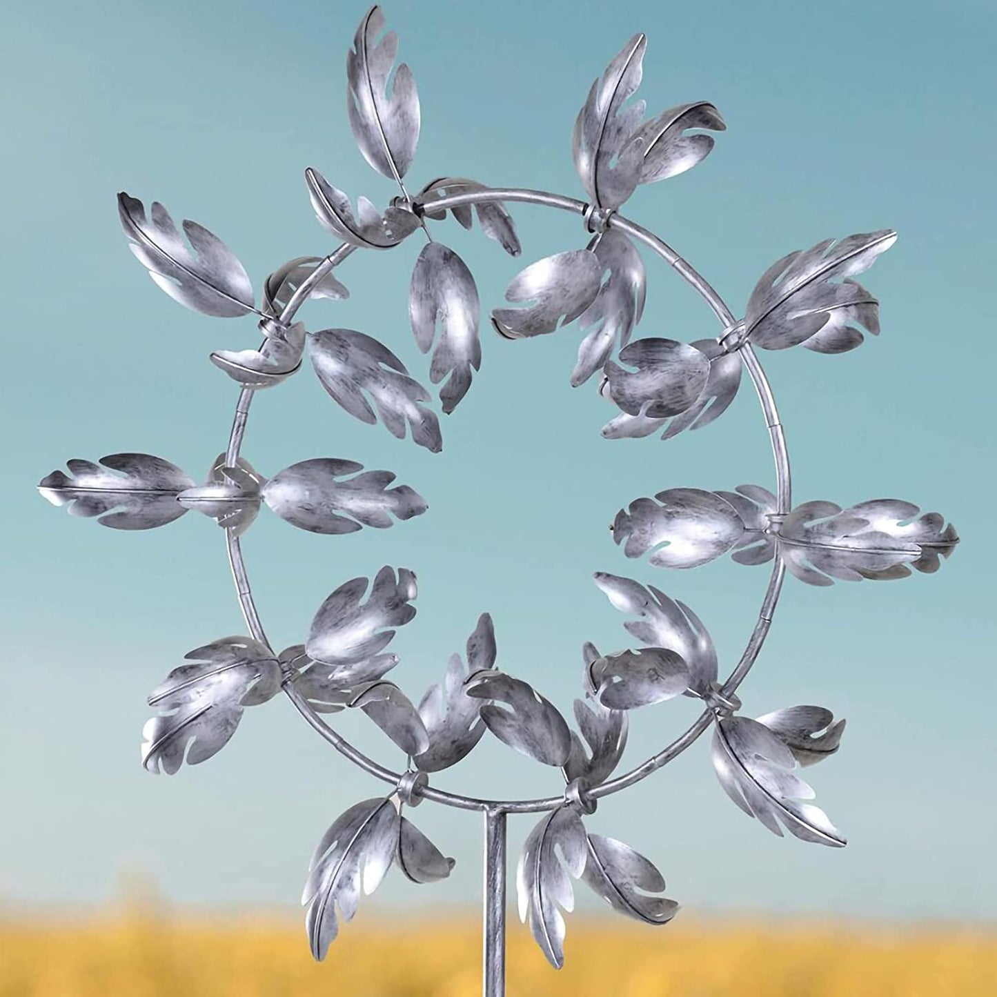Magical metal windmill: Kinetic wind spinner for the garden