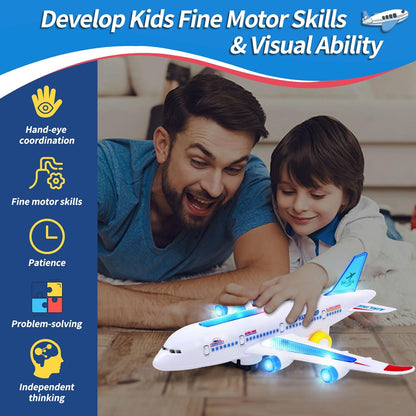 Electric Airplane Toy With Music And Light Effects