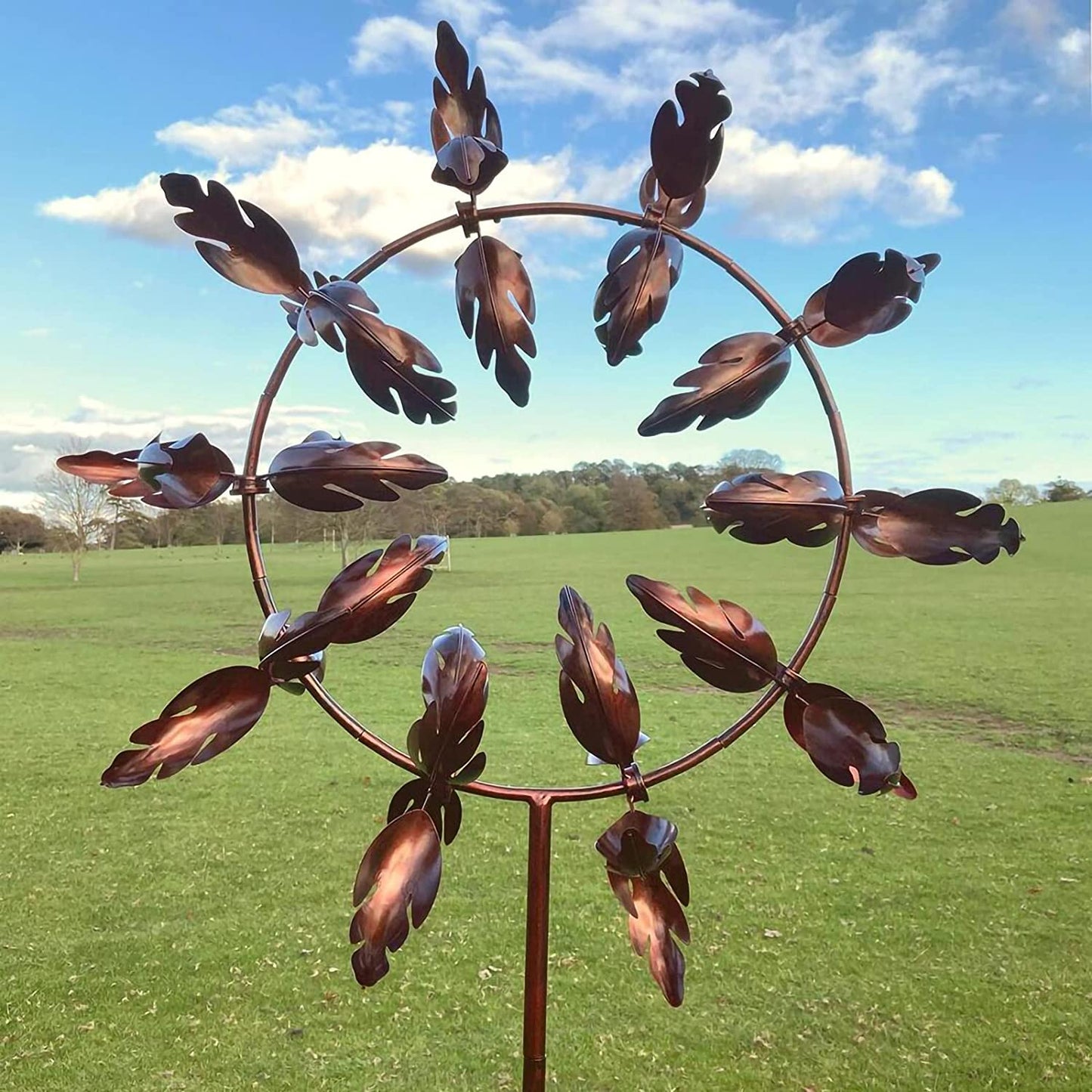 Magical metal windmill: Kinetic wind spinner for the garden