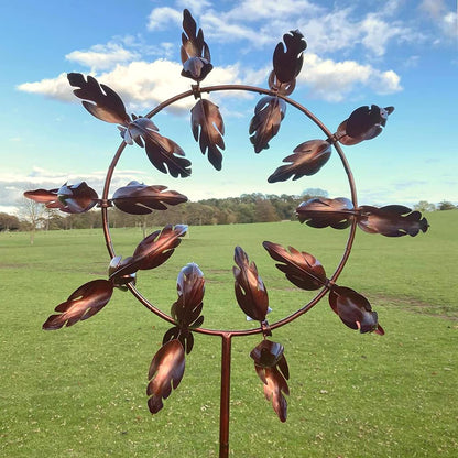 Magical metal windmill: Kinetic wind spinner for the garden