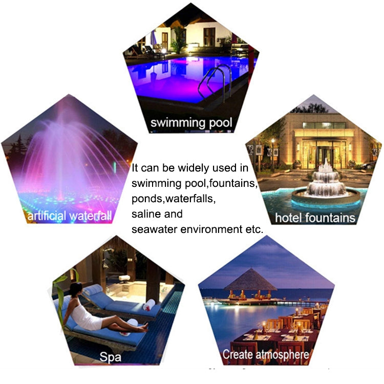 15W LED Stainless Steel Wall-Mounted Pool Light Landscape Underwater Light