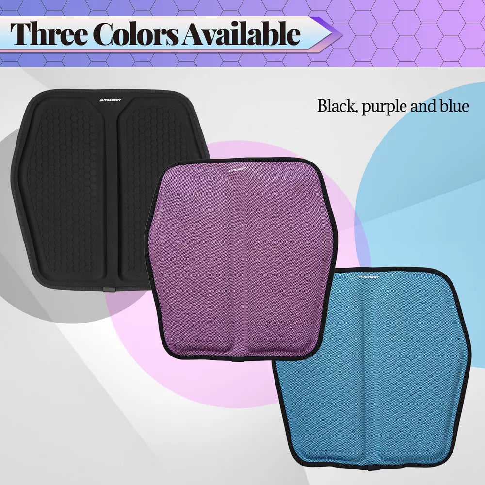 Car Seat Cushion with Breathable Cool Gel - Universal and Multifunctional, Provides Pressure Relief for Back and Tailbone Pain