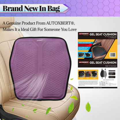 Car Seat Cushion with Breathable Cool Gel - Universal and Multifunctional, Provides Pressure Relief for Back and Tailbone Pain