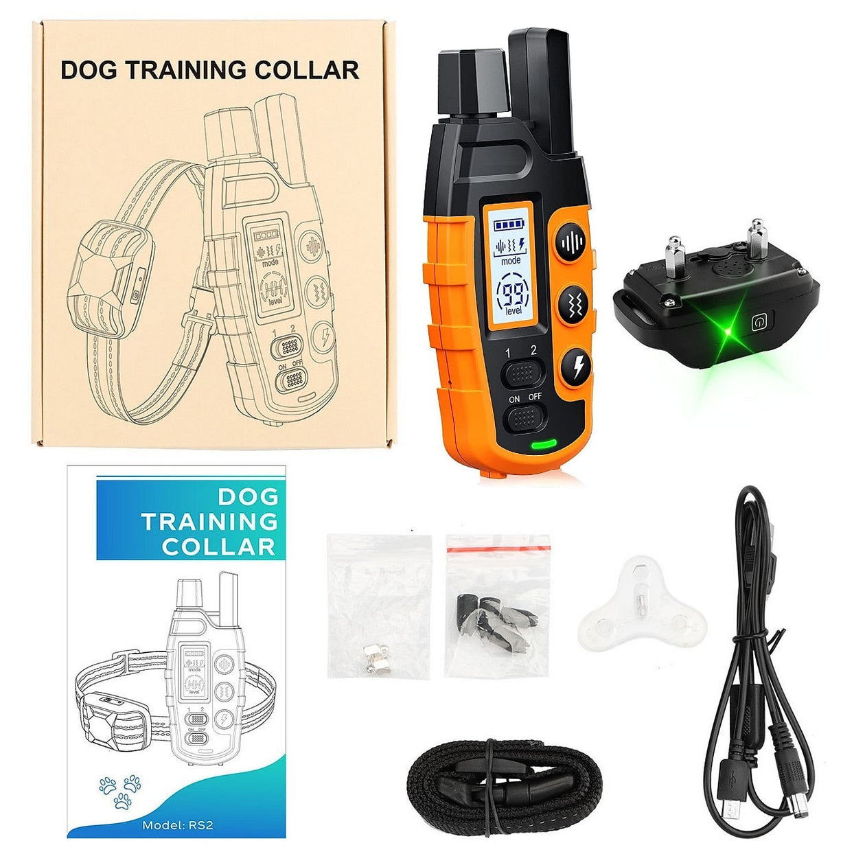 High-quality 1000 m remote training collar for dogs – waterproof, rechargeable e-collar