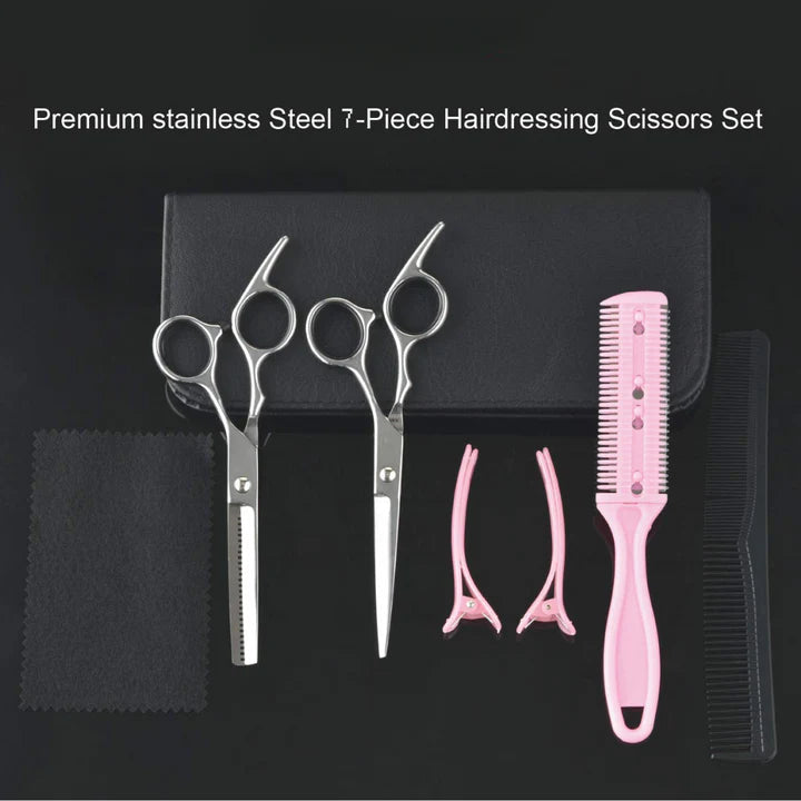 Cutting and thinning scissors for precise hairstyles
