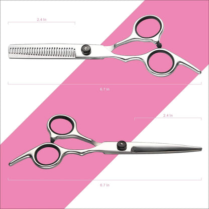 Cutting and thinning scissors for precise hairstyles
