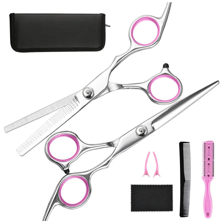 Cutting and thinning scissors for precise hairstyles