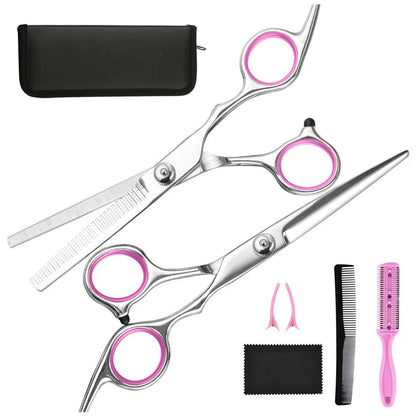 Cutting and thinning scissors for precise hairstyles